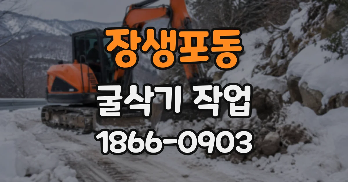 장생포동 굴삭기작업