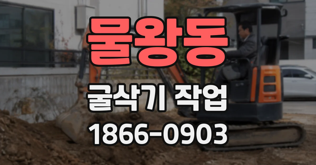 물왕동 굴삭기 작업