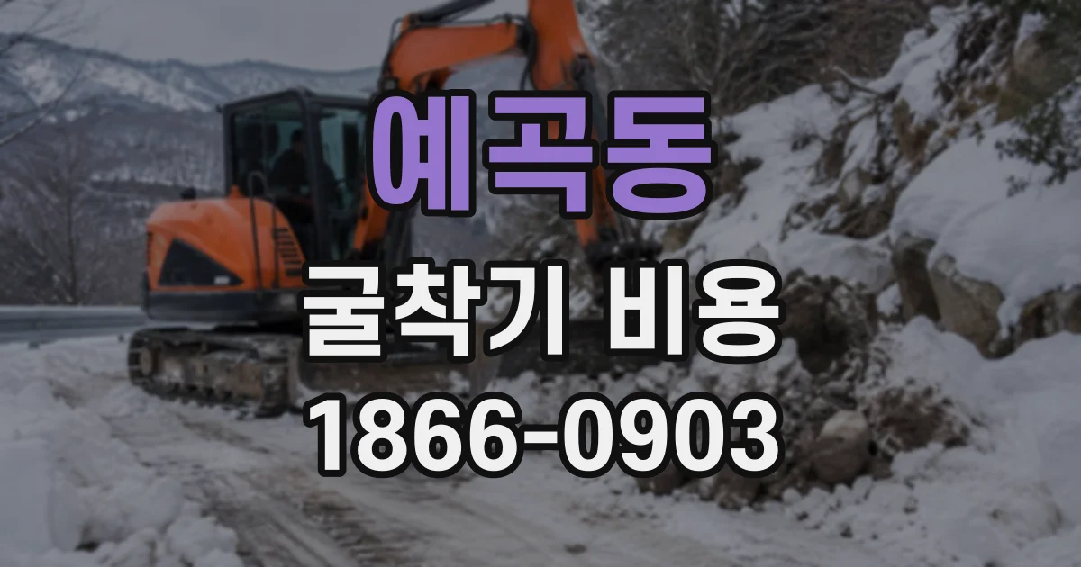 예곡동 굴착기비용