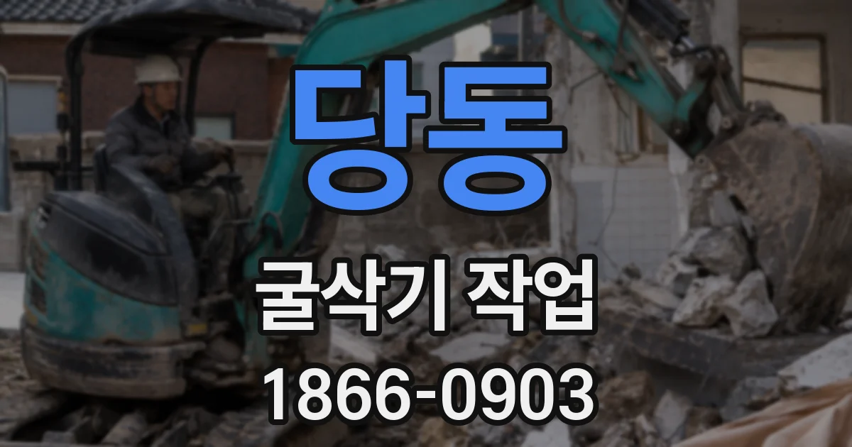 당동 굴삭기 작업
