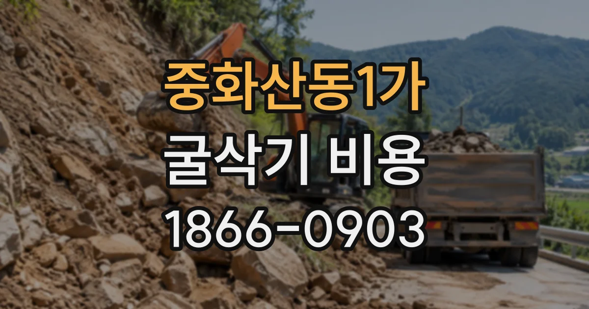 중화산동1가 굴삭기비용