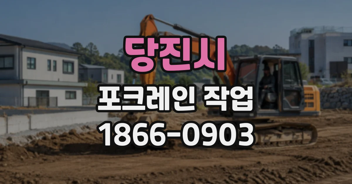 당진시 포크레인작업