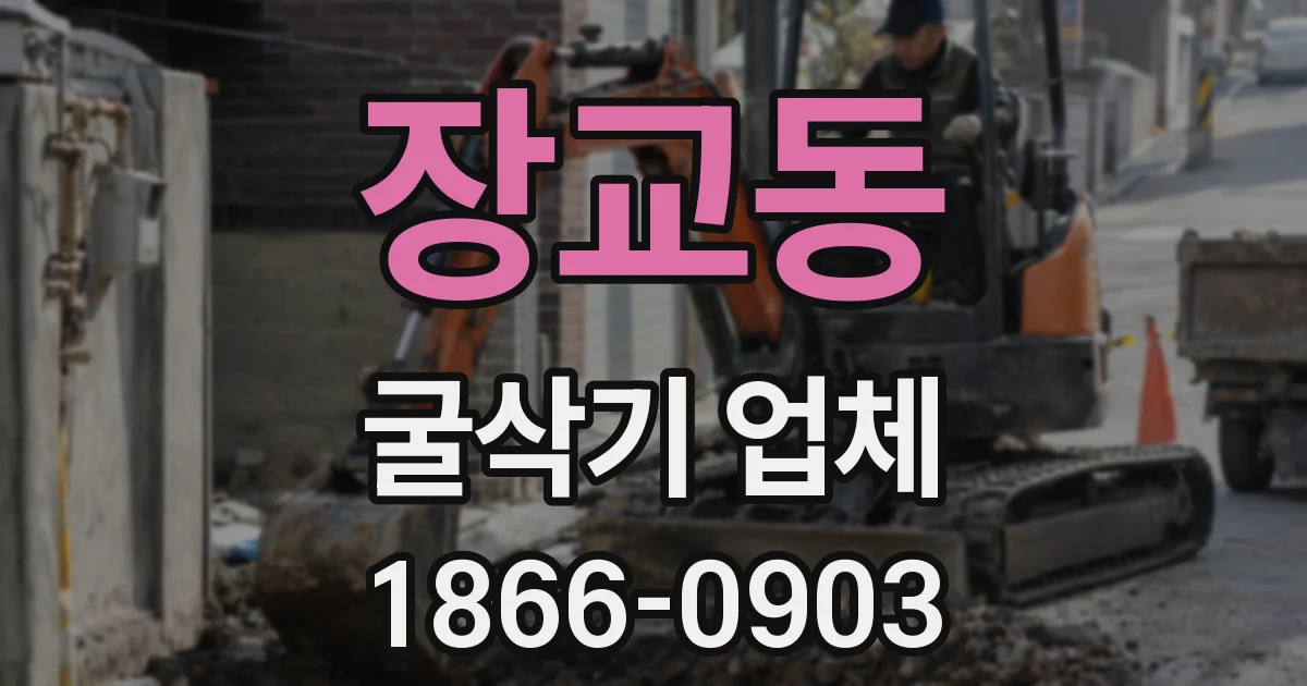 장교동 굴삭기 업체