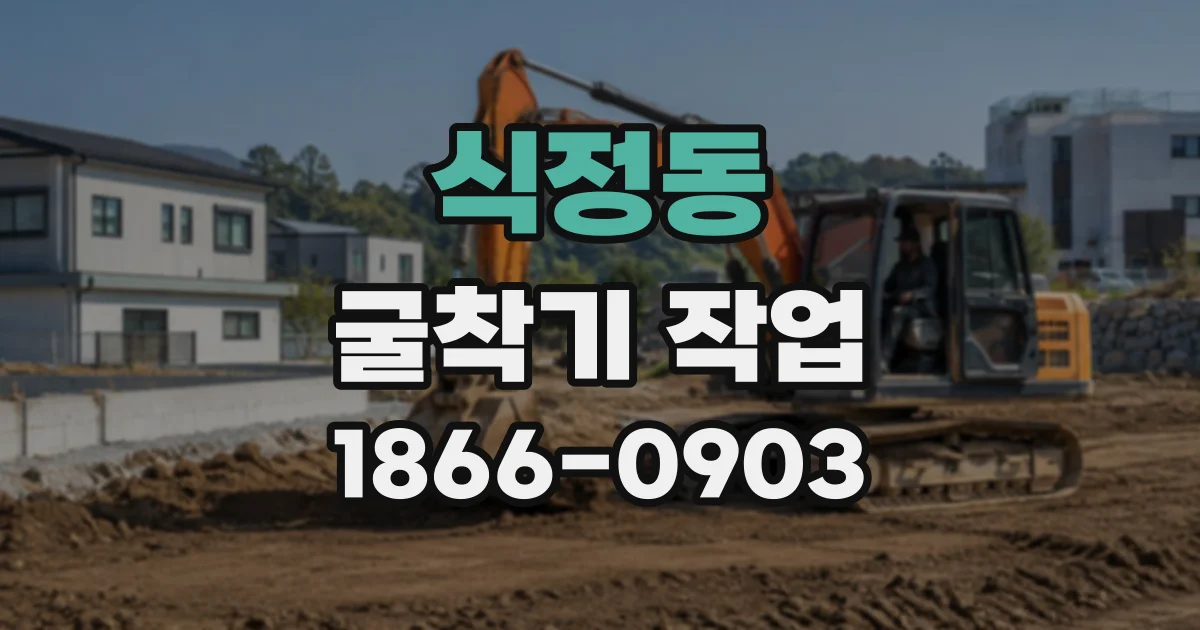 식정동 굴착기작업
