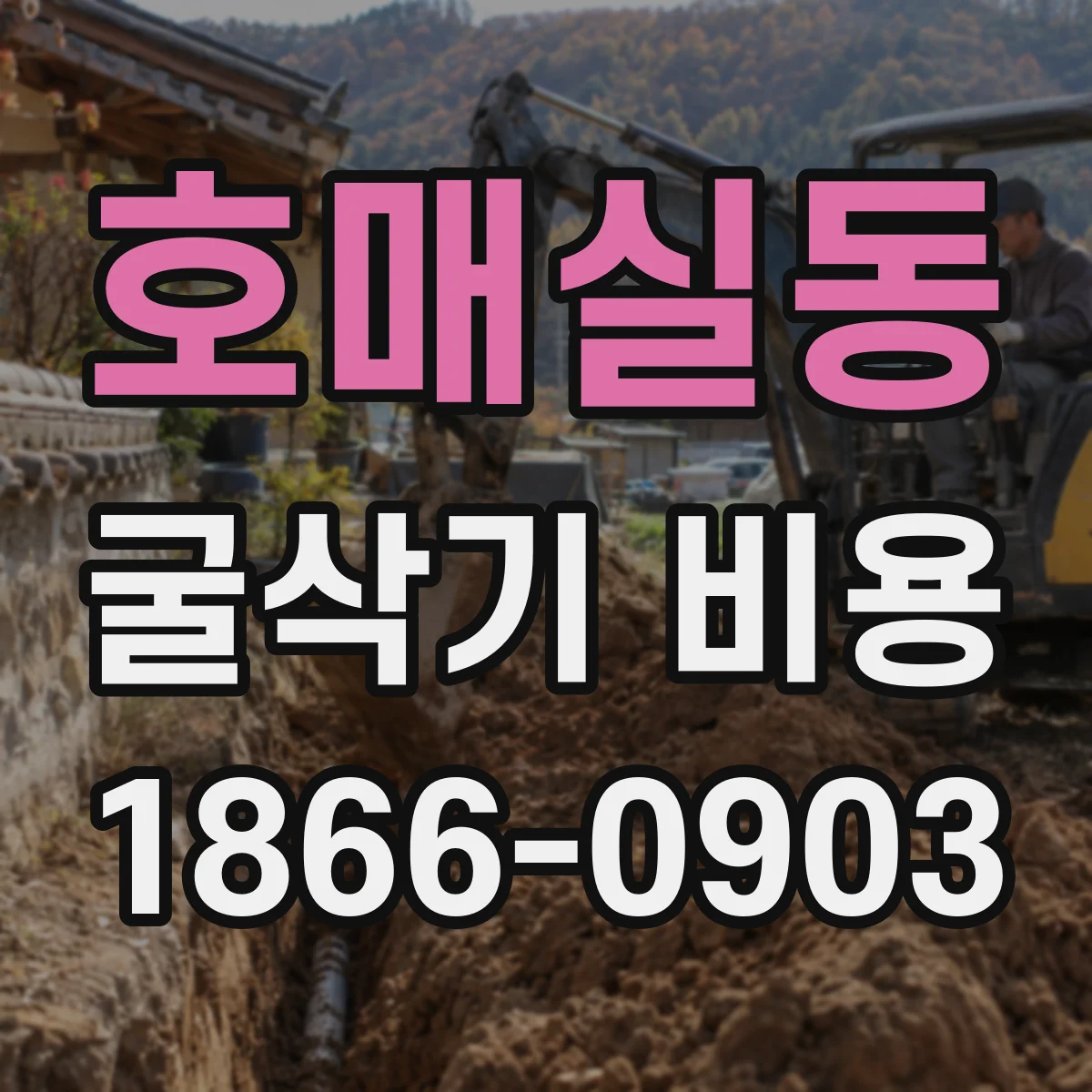 호매실동 굴삭기 비용