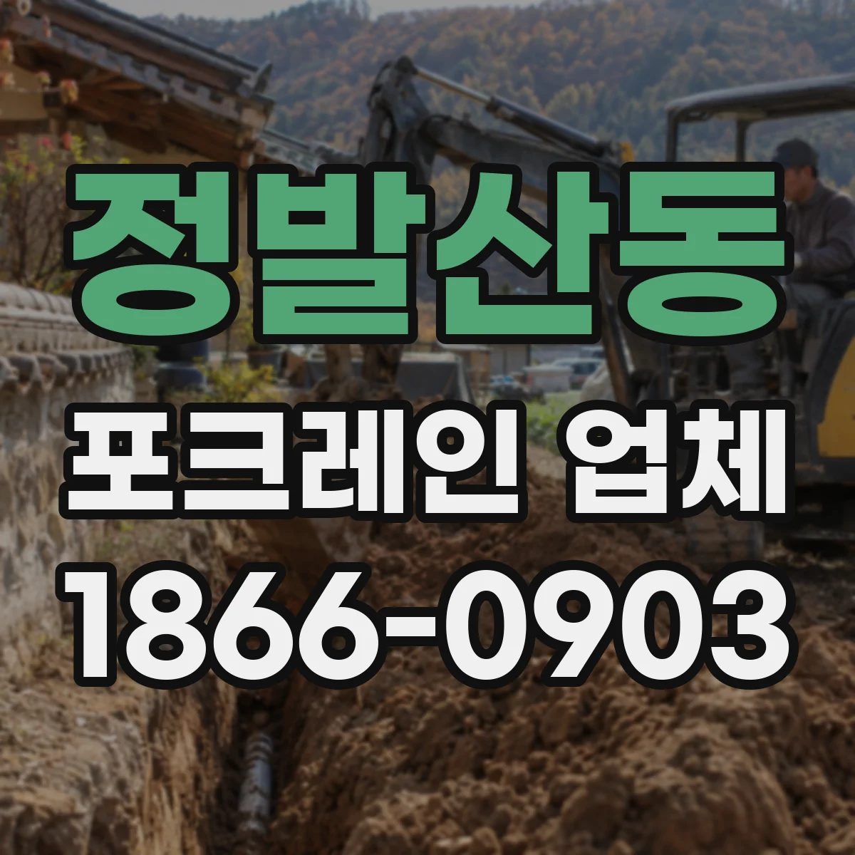 정발산동 포크레인 업체