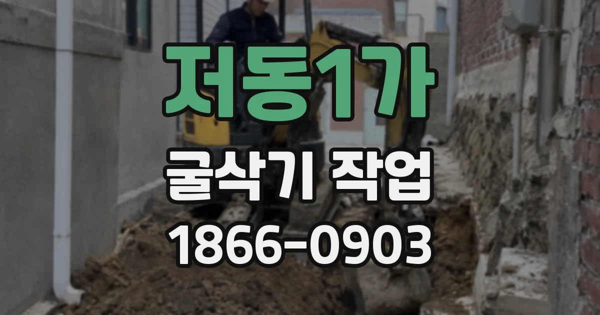 저동1가 굴삭기 작업