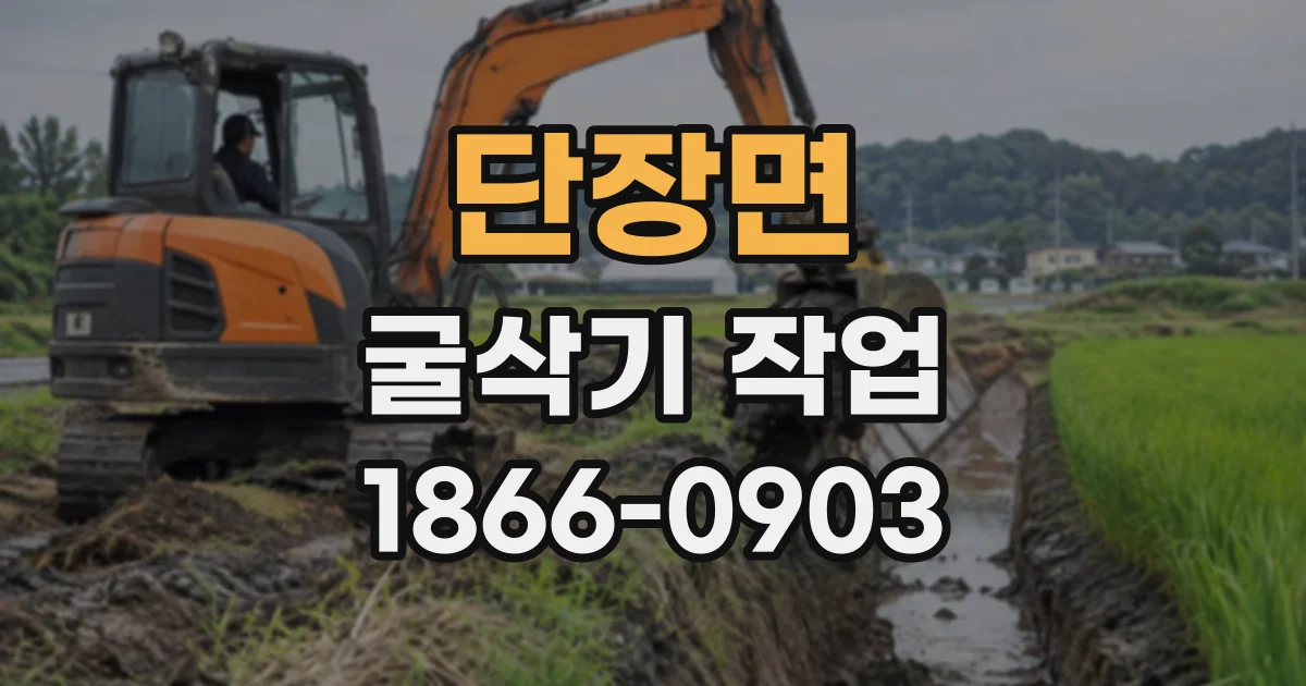 단장면 굴삭기작업