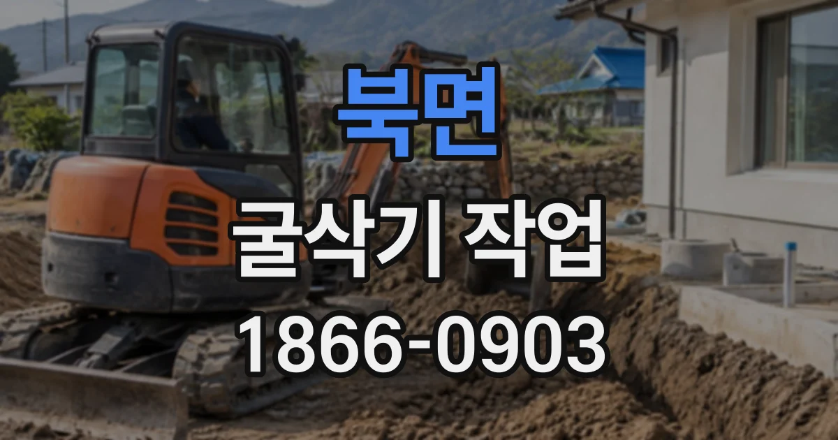 북면 굴삭기작업