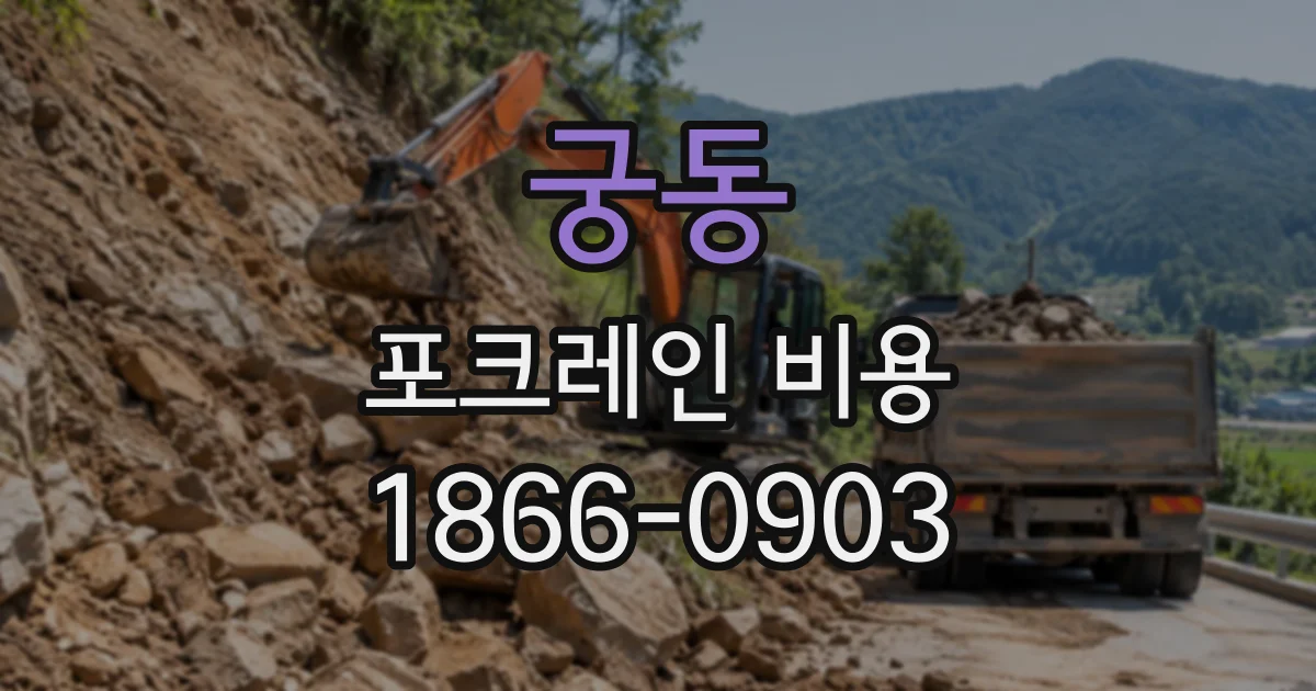 궁동 포크레인비용