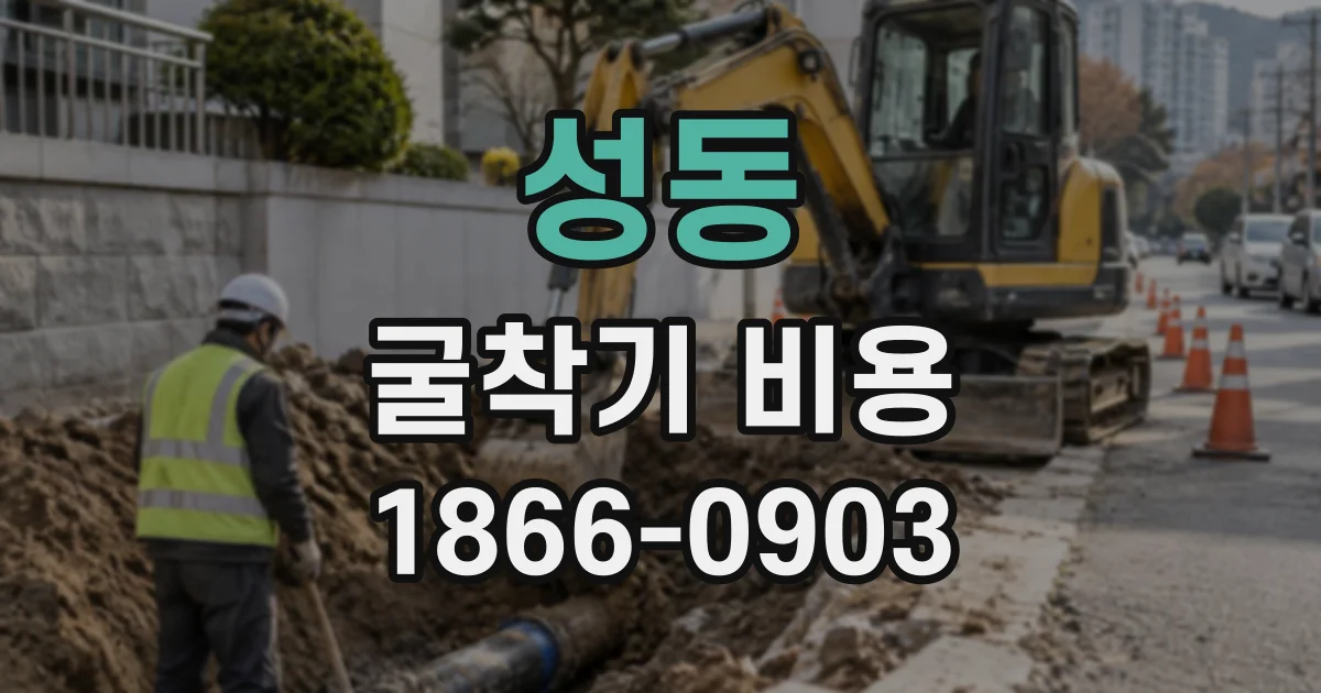 성동 굴착기비용