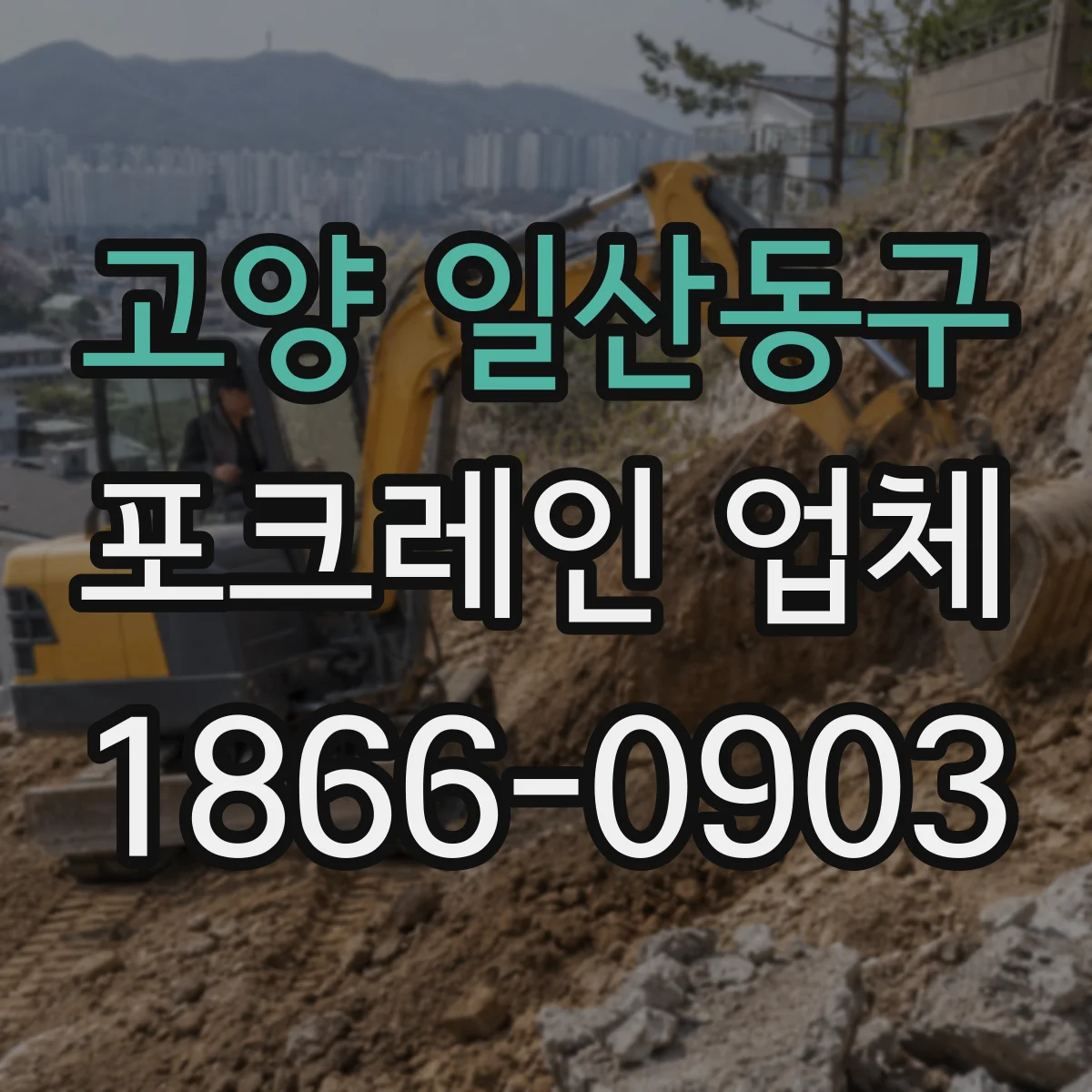 고양 일산동구 포크레인 업체