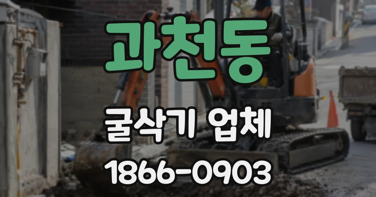 과천동 굴삭기 업체