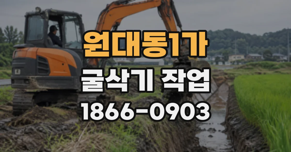 원대동1가 굴삭기작업