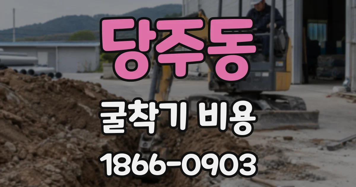 당주동 굴착기 비용