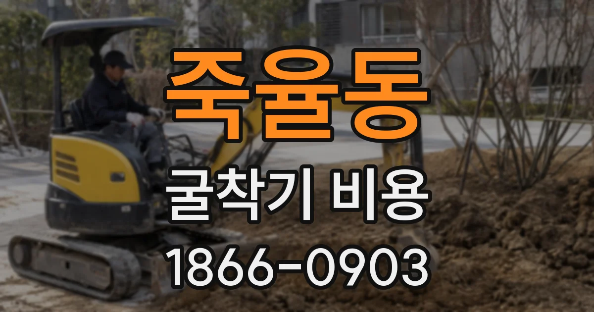 죽율동 굴착기 비용