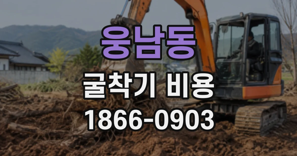 웅남동 굴착기비용