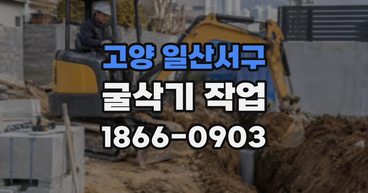 고양 일산서구 굴삭기 작업