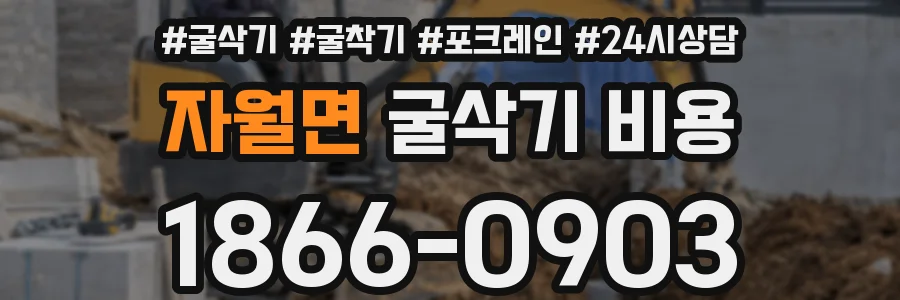 자월면 굴삭기 비용