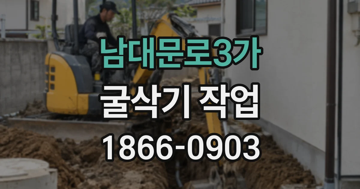 남대문로3가 굴삭기 작업