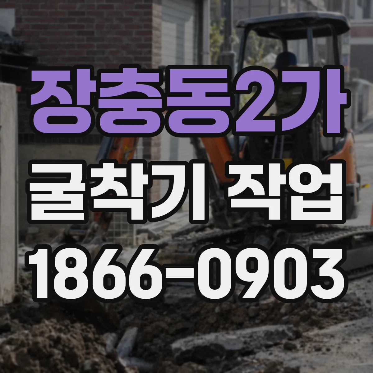 장충동2가 굴착기 작업