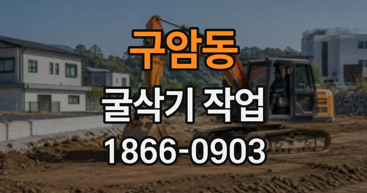 구암동 굴삭기작업