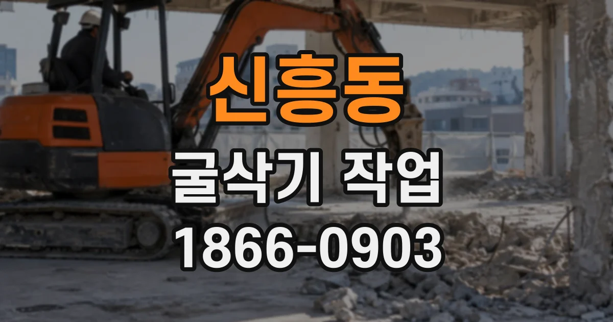 신흥동 굴삭기작업