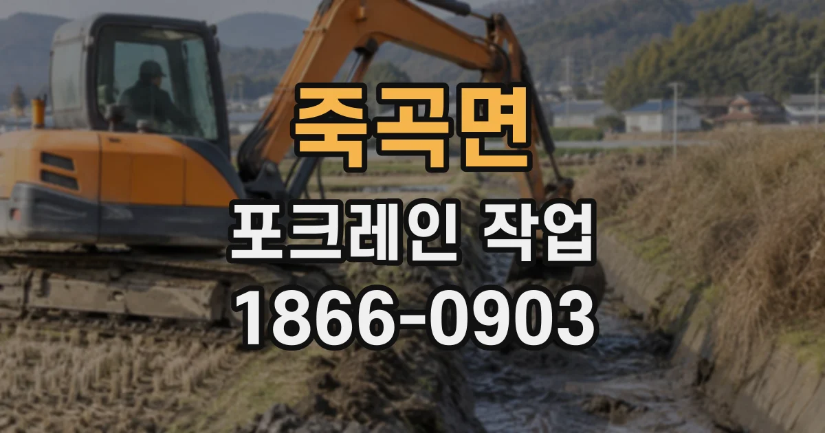 죽곡면 포크레인작업