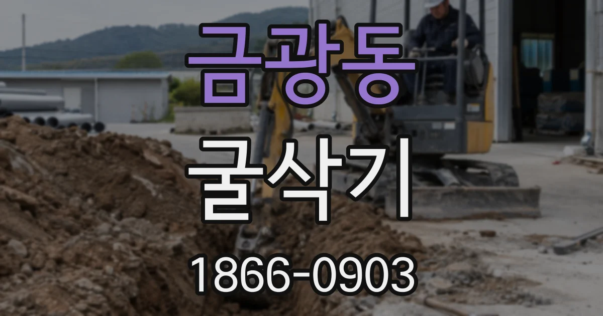 금광동 굴삭기