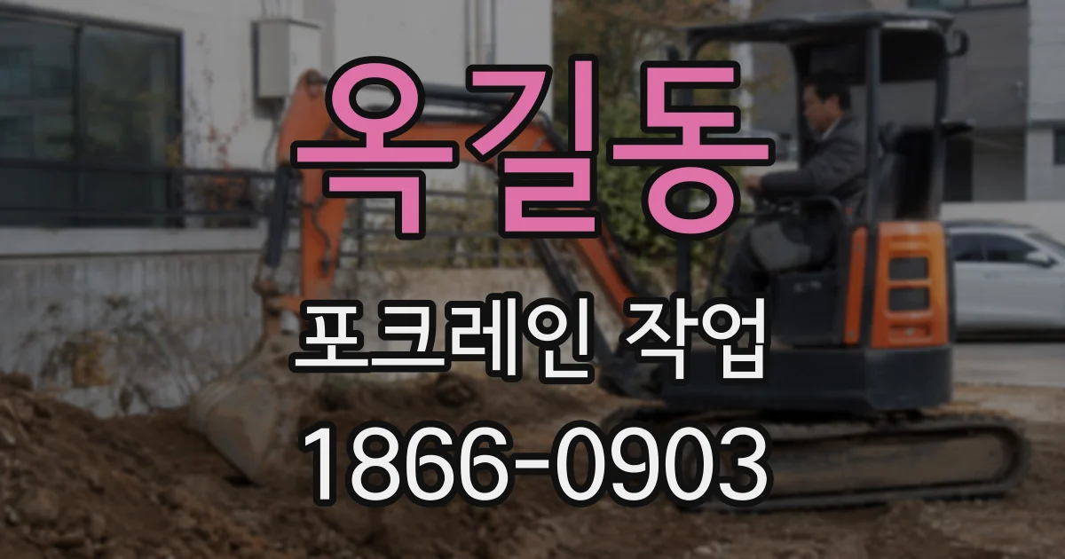 옥길동 포크레인 작업