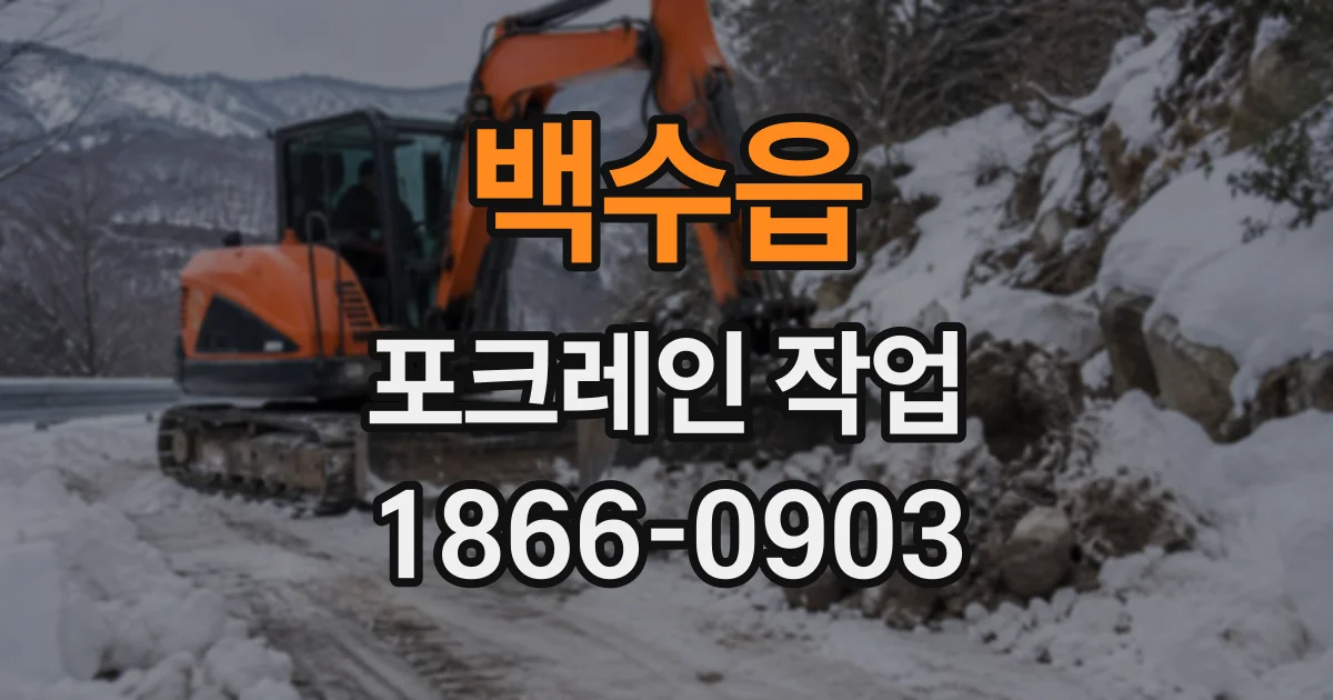 백수읍 포크레인작업
