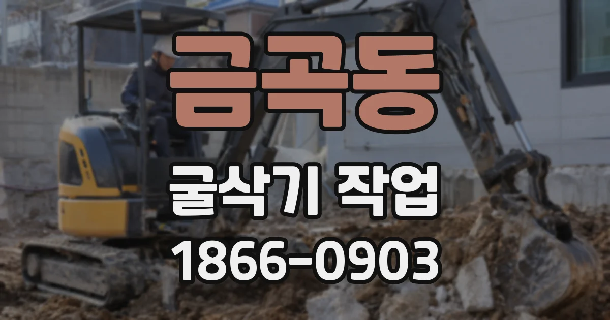 금곡동 굴삭기 작업