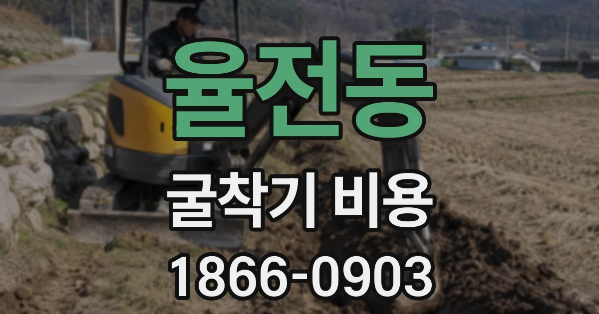 율전동 굴착기 비용
