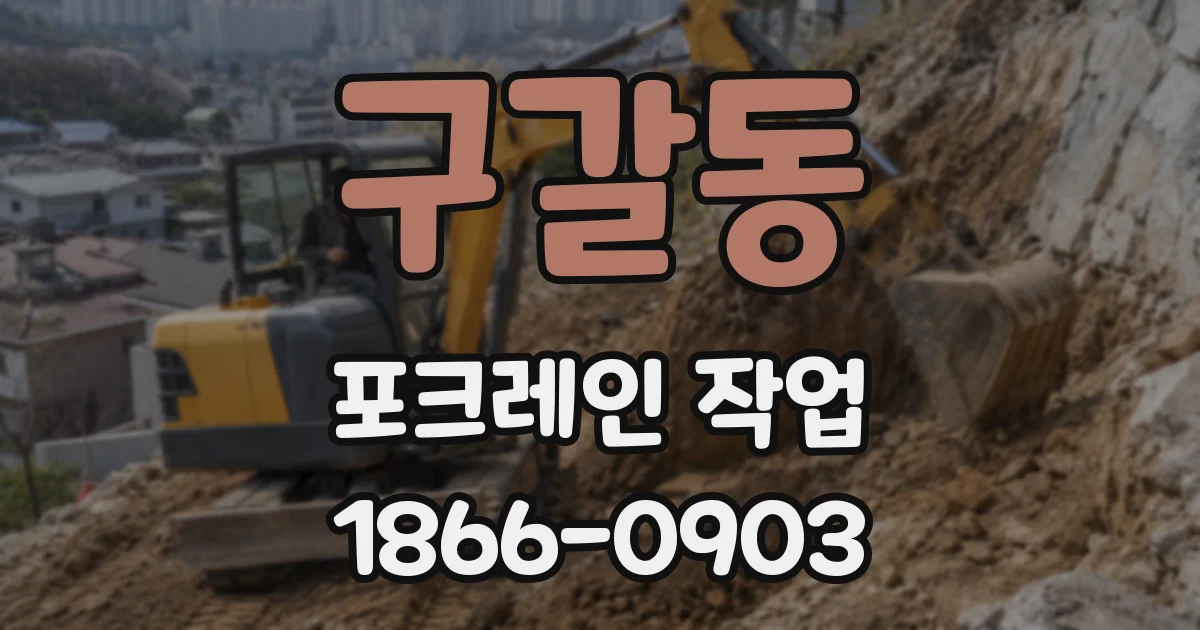 구갈동 포크레인 작업