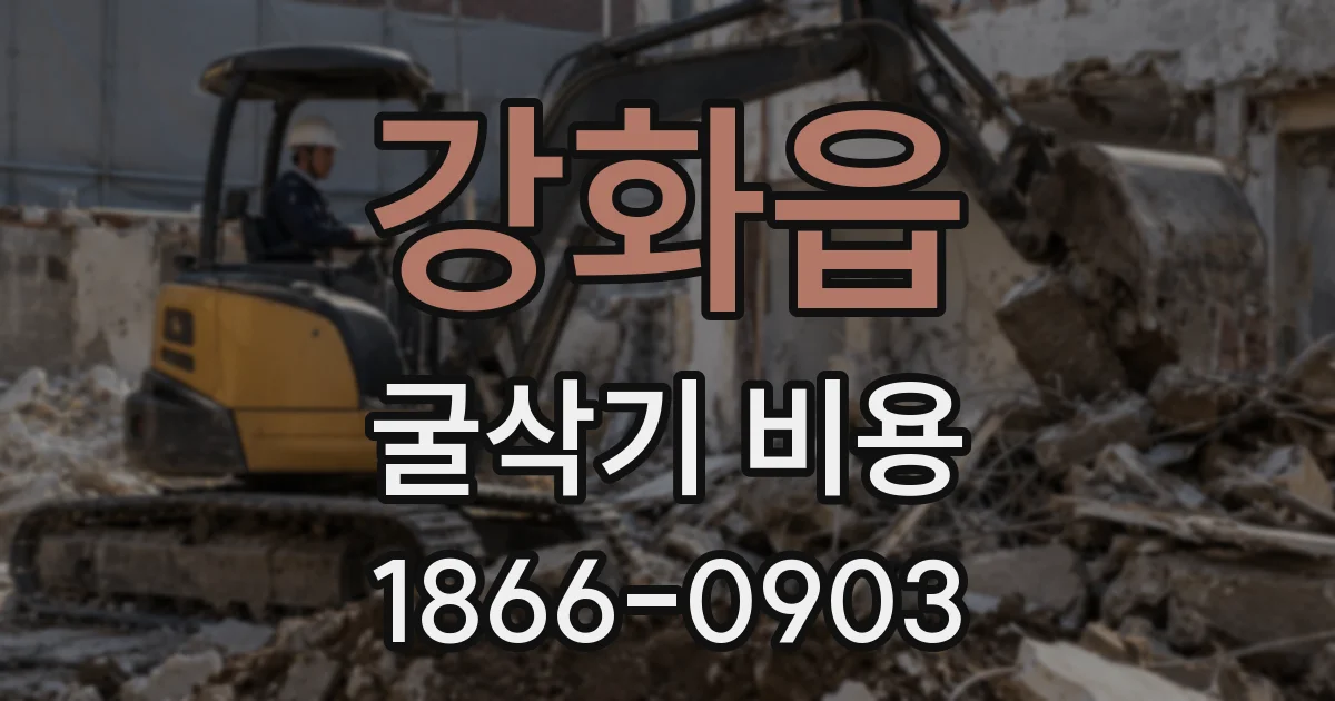 강화읍 굴삭기 비용