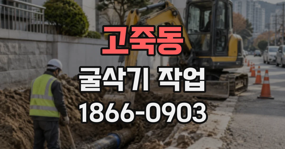 고죽동 굴삭기작업