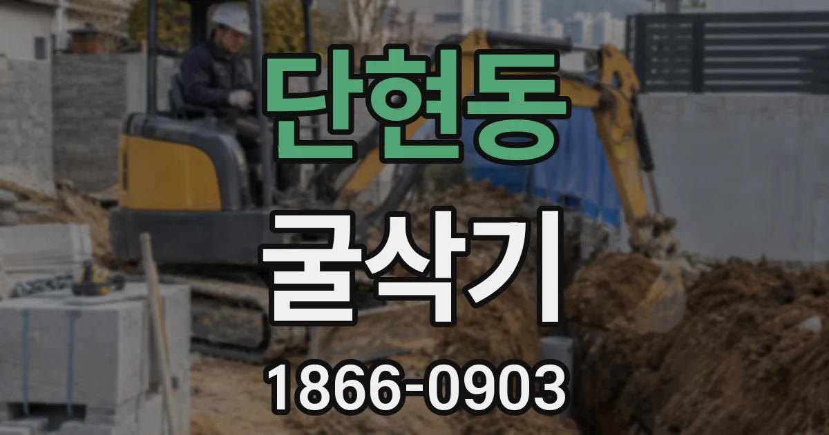 단현동 굴삭기