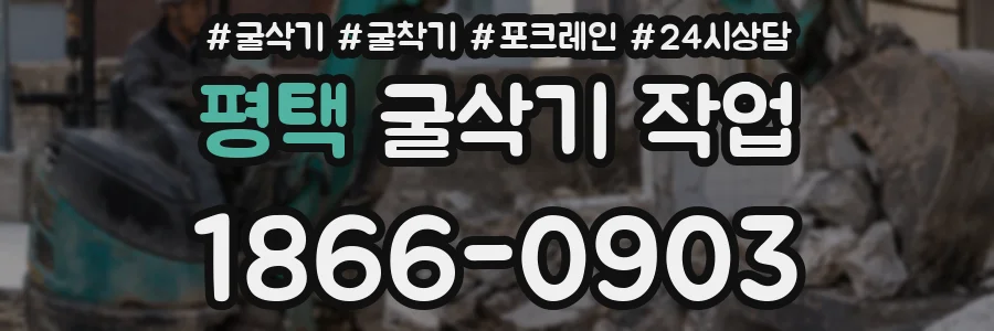 평택 굴삭기 작업