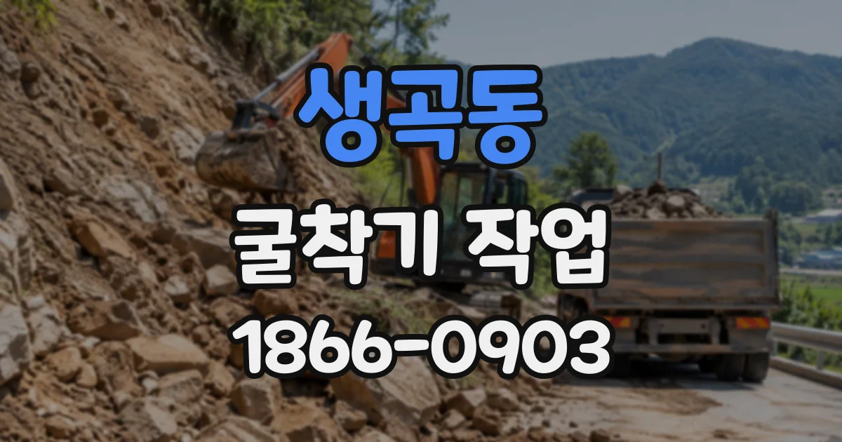 생곡동 굴착기작업