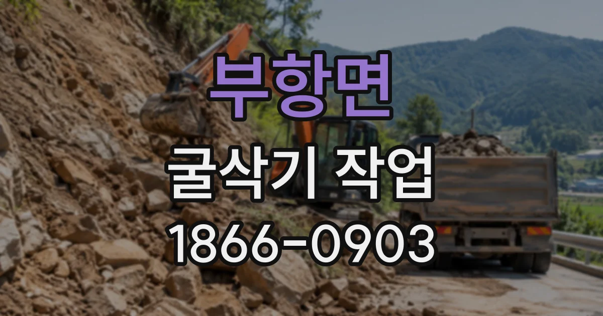부항면 굴삭기작업