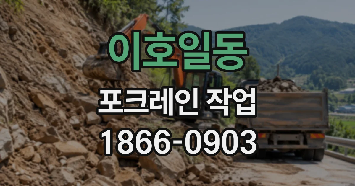 이호일동 포크레인작업