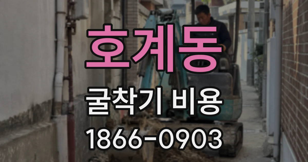 호계동 굴착기 비용
