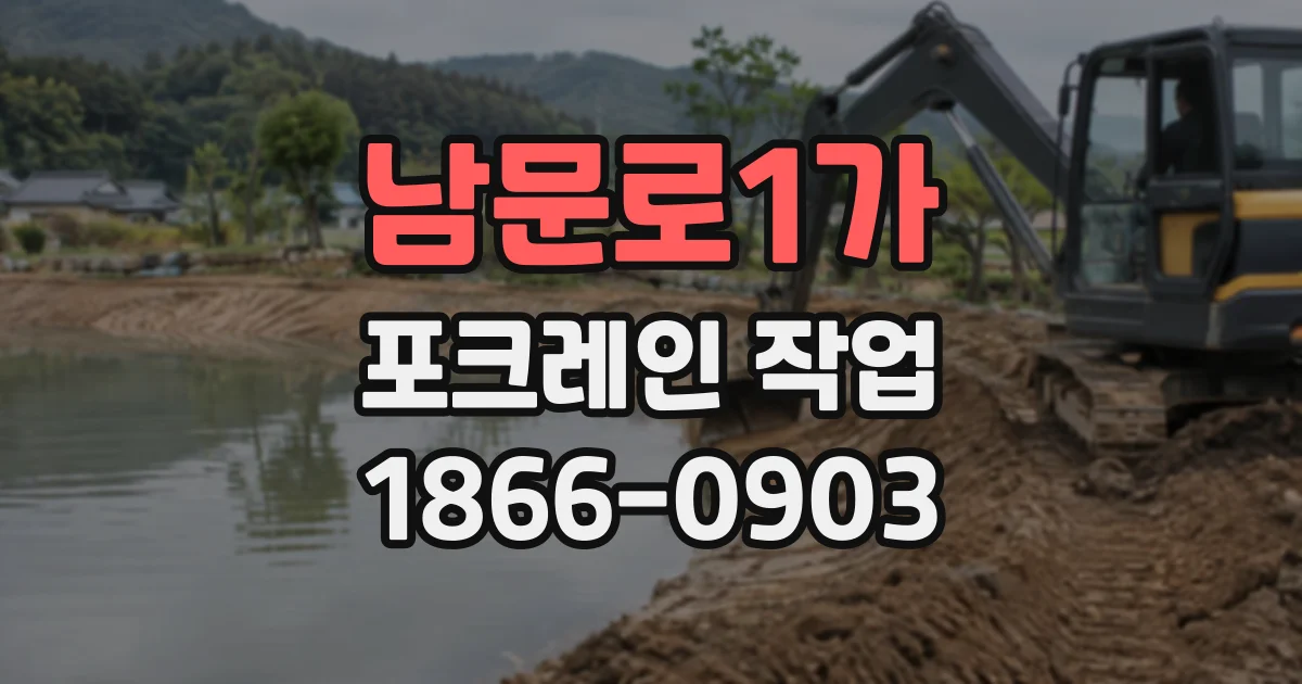 남문로1가 포크레인작업