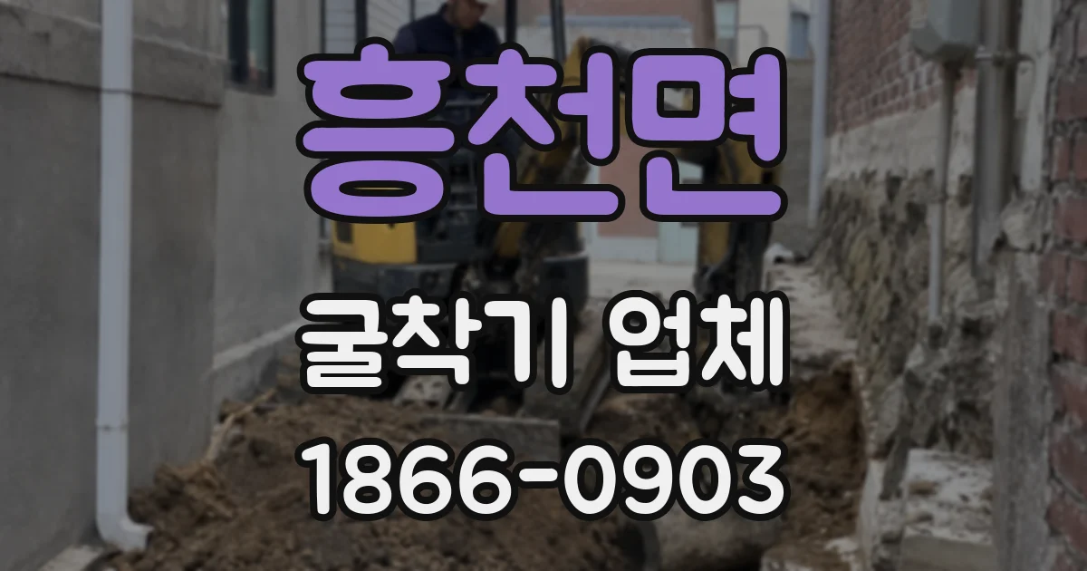흥천면 굴착기 업체