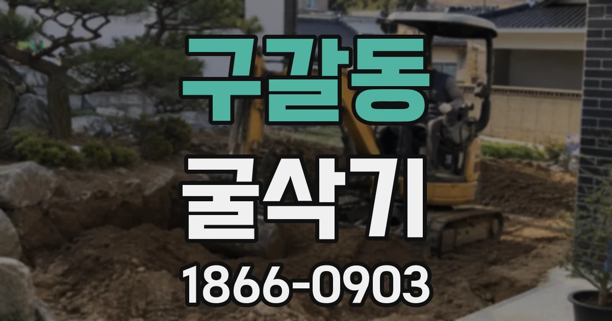 구갈동 굴삭기