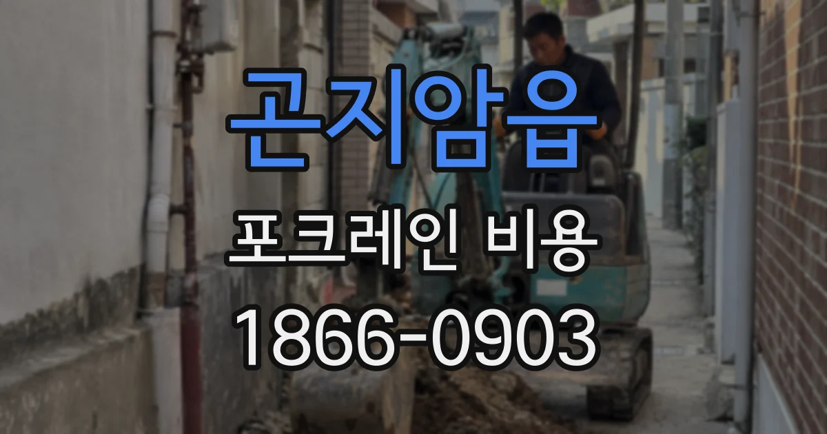 곤지암읍 포크레인 비용