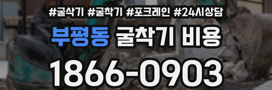 부평동 굴착기 비용