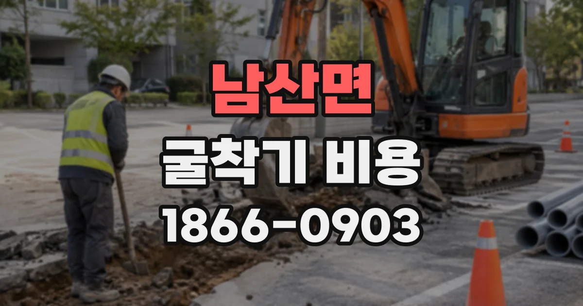남산면 굴착기비용