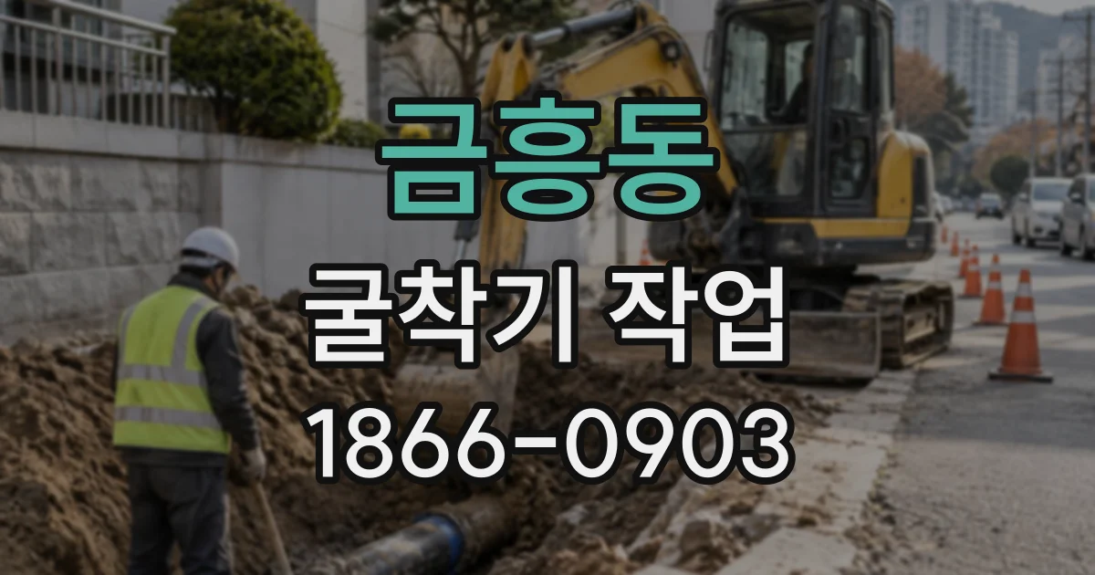 금흥동 굴착기작업