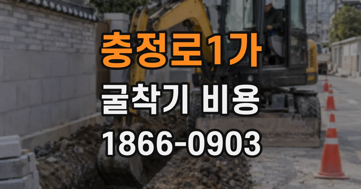 충정로1가 굴착기 비용